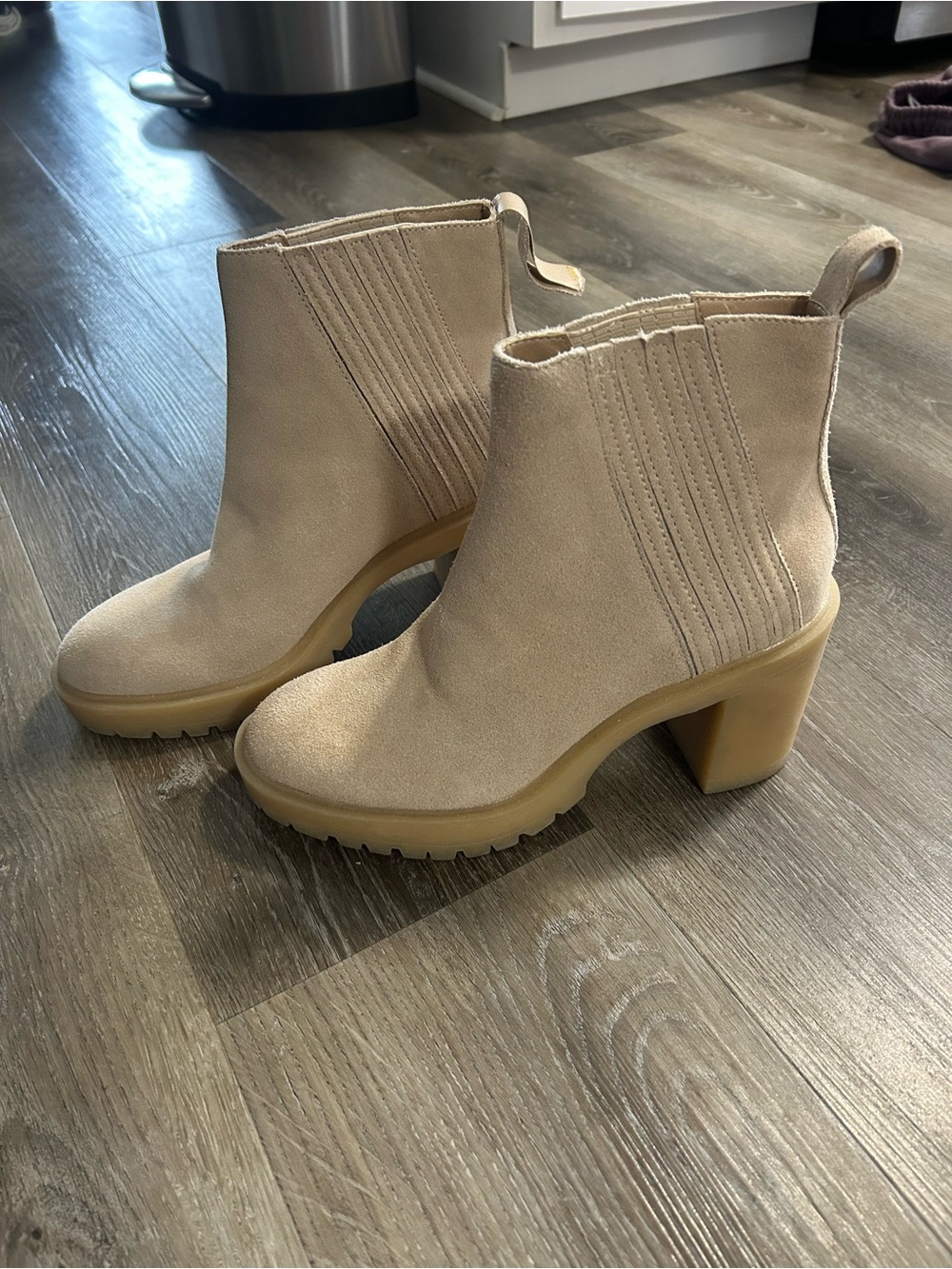 Tan Bootie Heels